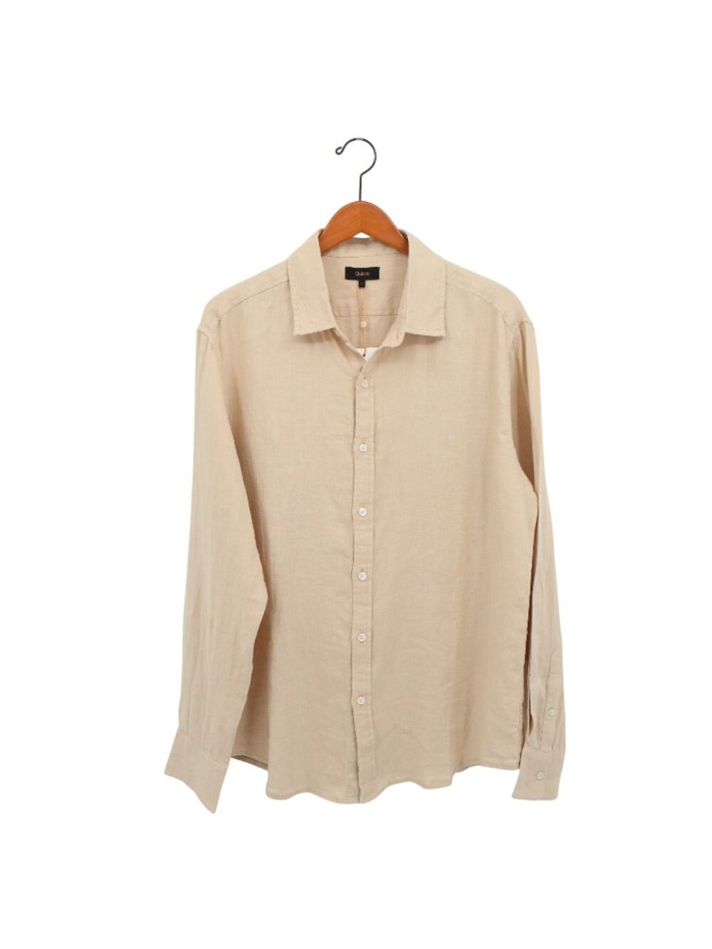 NWT Quince European Linen Relaxed Long Sleeve Shirt Driftwood Beige L